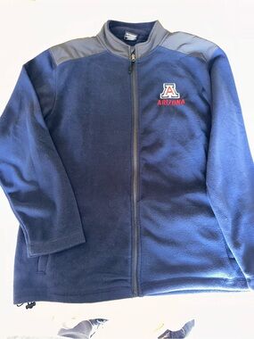 Colosseum Navy Arizona Fleece Zip Jacket